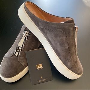 Frye Lena Zip Mule Tennis Shoe Sneaker Size 9.5 Gray NWT